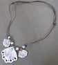 Shimmering Metallic Seashell Statement Necklace - Image 4
