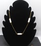 Triple bead necklace - white and gold - Image 3