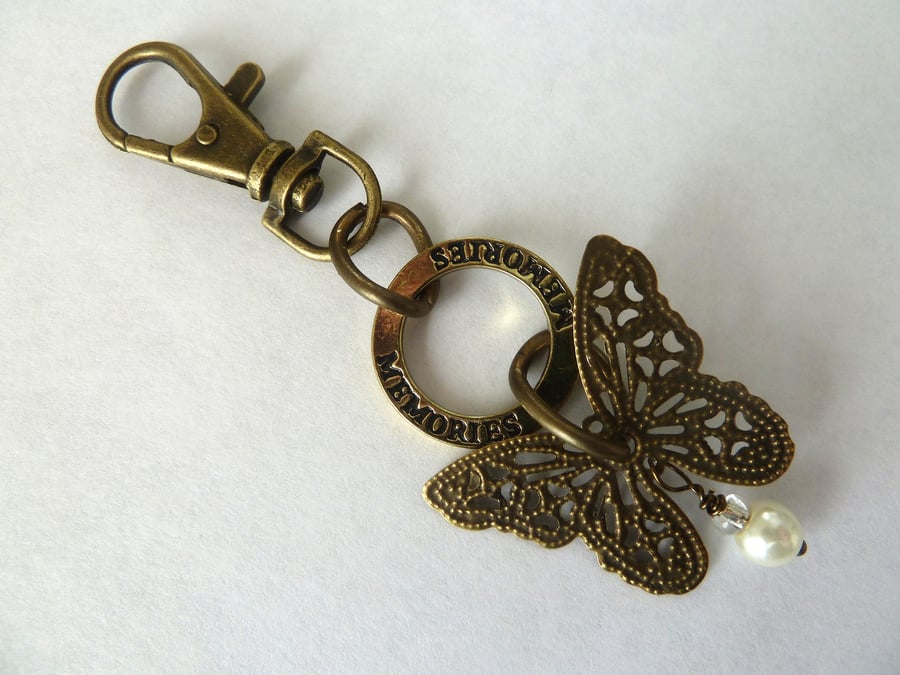butterfly bag charm