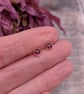 Sterling Silver Garnet Gemstone Small Stud Earrings - JBJ8001 - Image 1