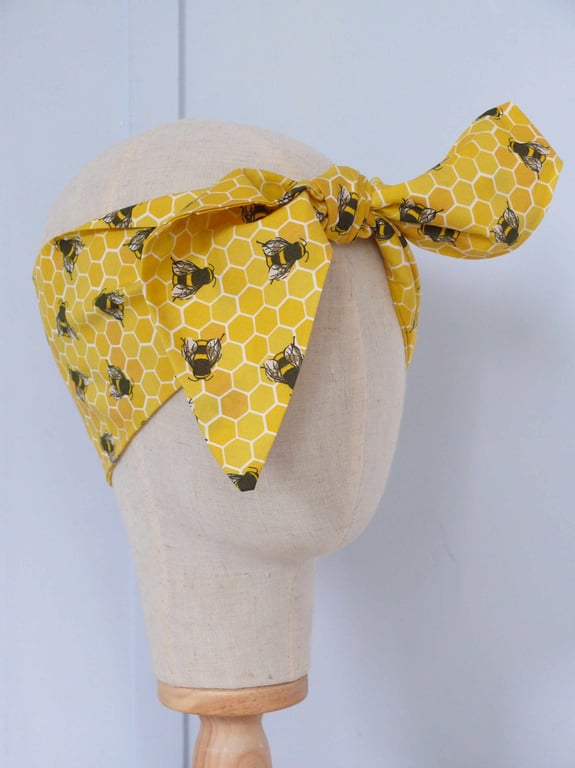 Bee Theme Head Scarf