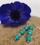 Sterling Silver Turquenite and Crystal Earrings - Image 4