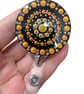 Hand painted mandala Badge Reel