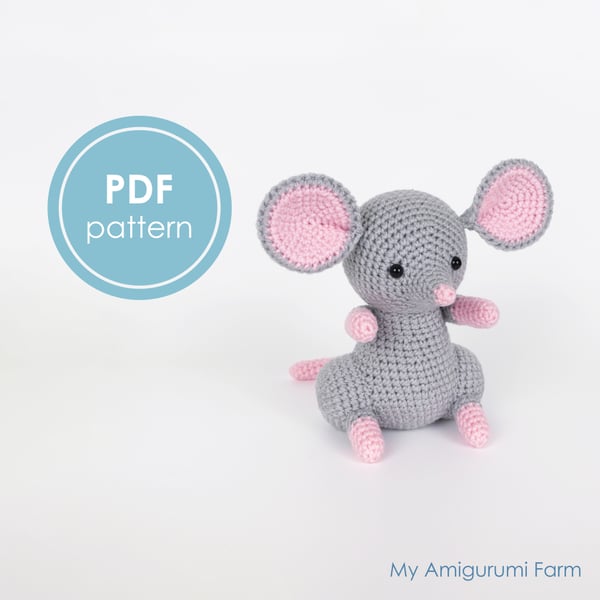 PATTERN: crochet mouse pattern - amigurumi mouse pattern 