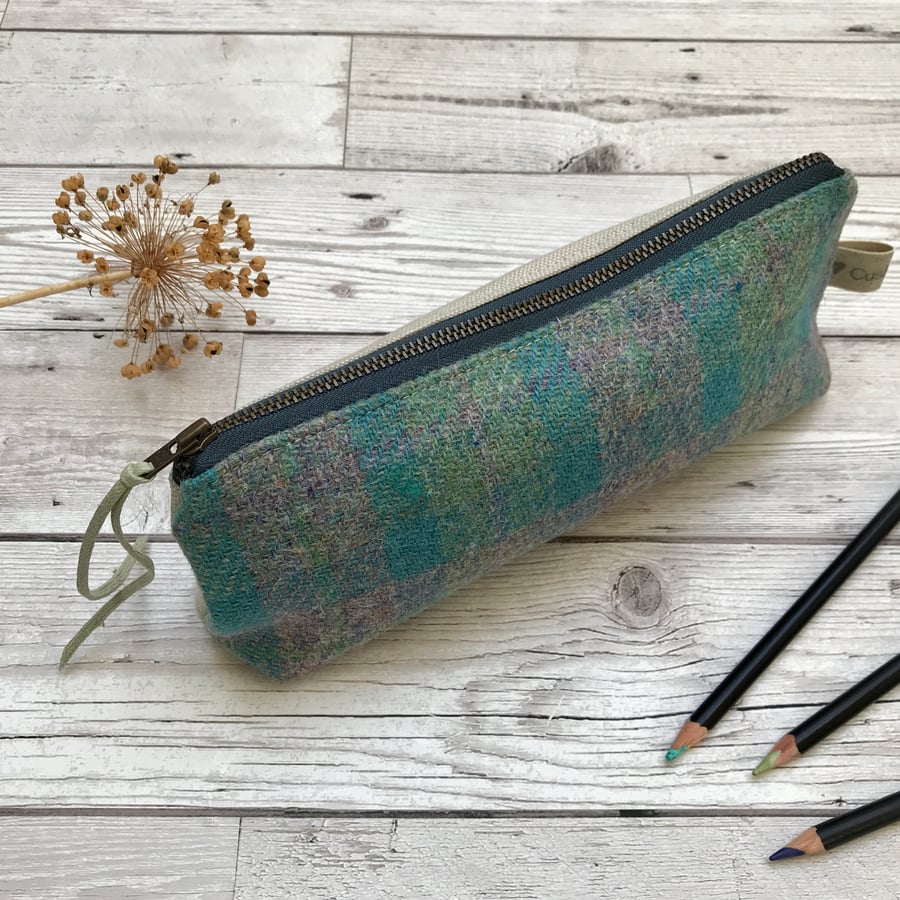 Harris tweed cosmetic on sale bag