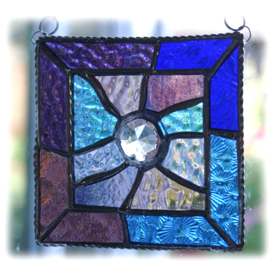 Jigsaw Suncatcher Stained Glass Handmade Crystal Abstract