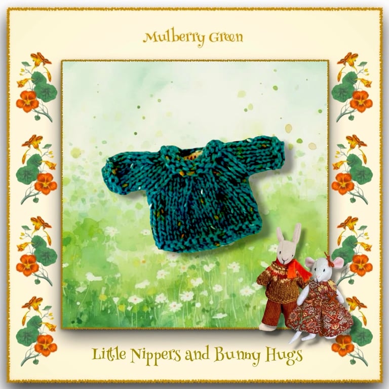 Teal Jumper for the Little Nippers and Bunny Hugs