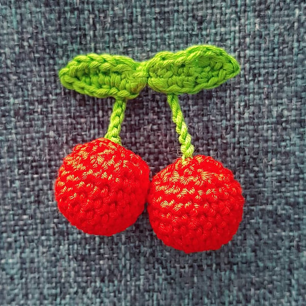 Retro Cherry Brooch