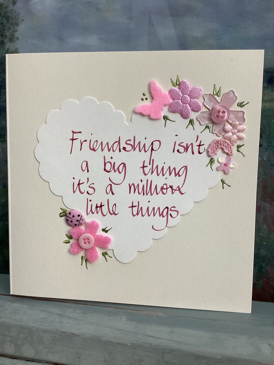 Handmade birthday card.Friend card.Birthday card.Friendship card.