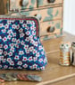 Coin purse made with Liberty Lawn in the print: 'Ffion', in blue or yellow - Image 2