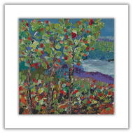 Original oil painting - Scottish landscape - trees - loch - ready to hang