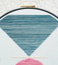 Pink Sunrise - Original Abstract Embroidery Art Piece - Image 5