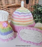 Designer Baby Merino Wool Booties & Hat Gift Set 0-3 months size - Image 2