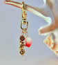 Heart & Flowers Bag Charm, Valentine, Mothers Day, Gift For Her, Includes UK P&P - Image 1