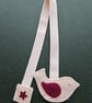 Hand stitched felt bird bookmark - Image 2