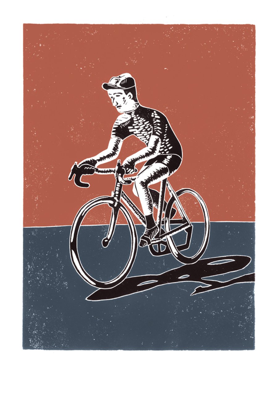 The Cyclist A3 poster-print