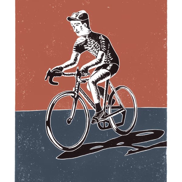 The Cyclist A3 poster-print