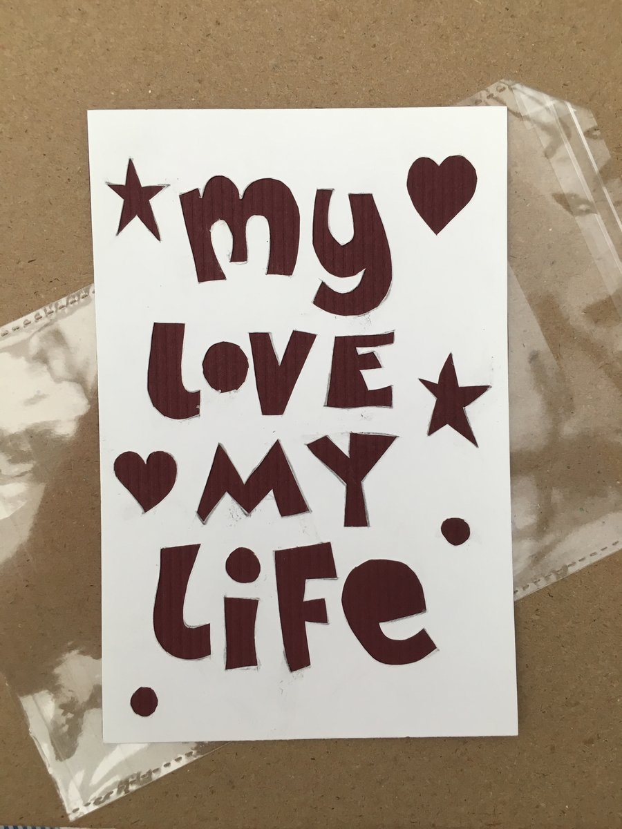 (TXT12) Handcut artwork: My love my life