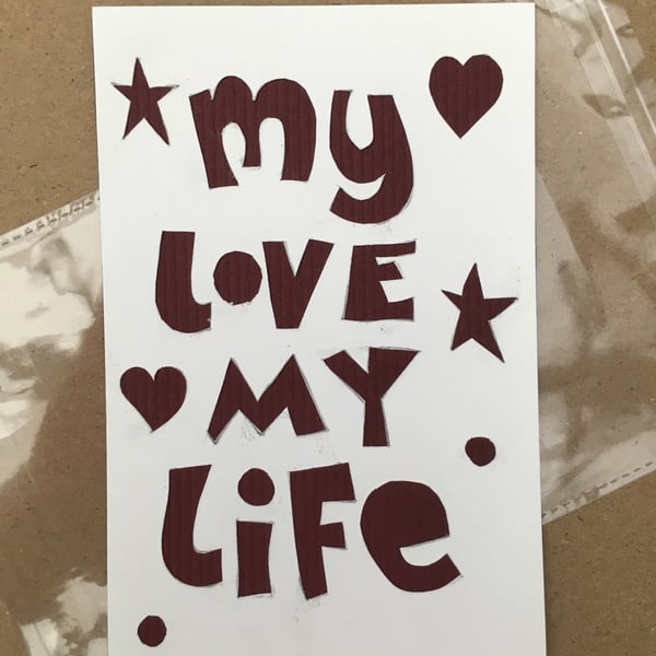 (TXT12) Handcut artwork: My love my life