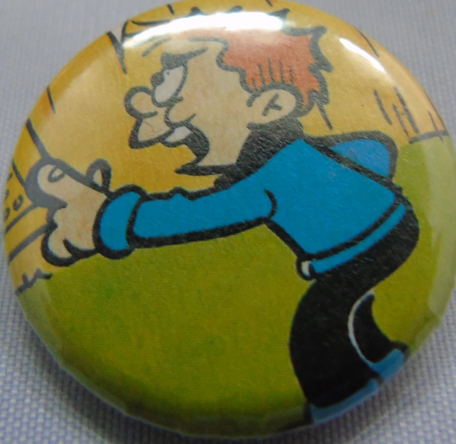 Comics Badge - Pointing Boy