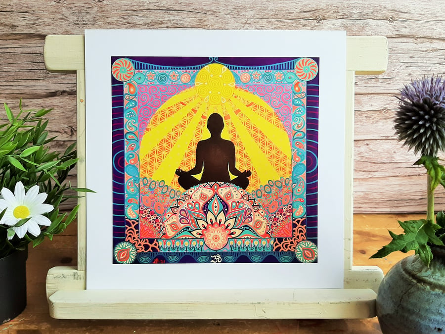 Buddha Meditating Art Print, Gift for Any Occasion