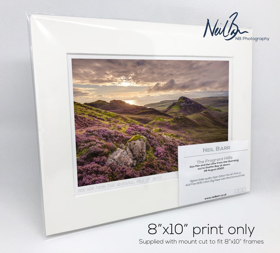 Dun Mor & Staffin Bay from the Quiraing, Skye - A5 (10" x 8") Unframed Print