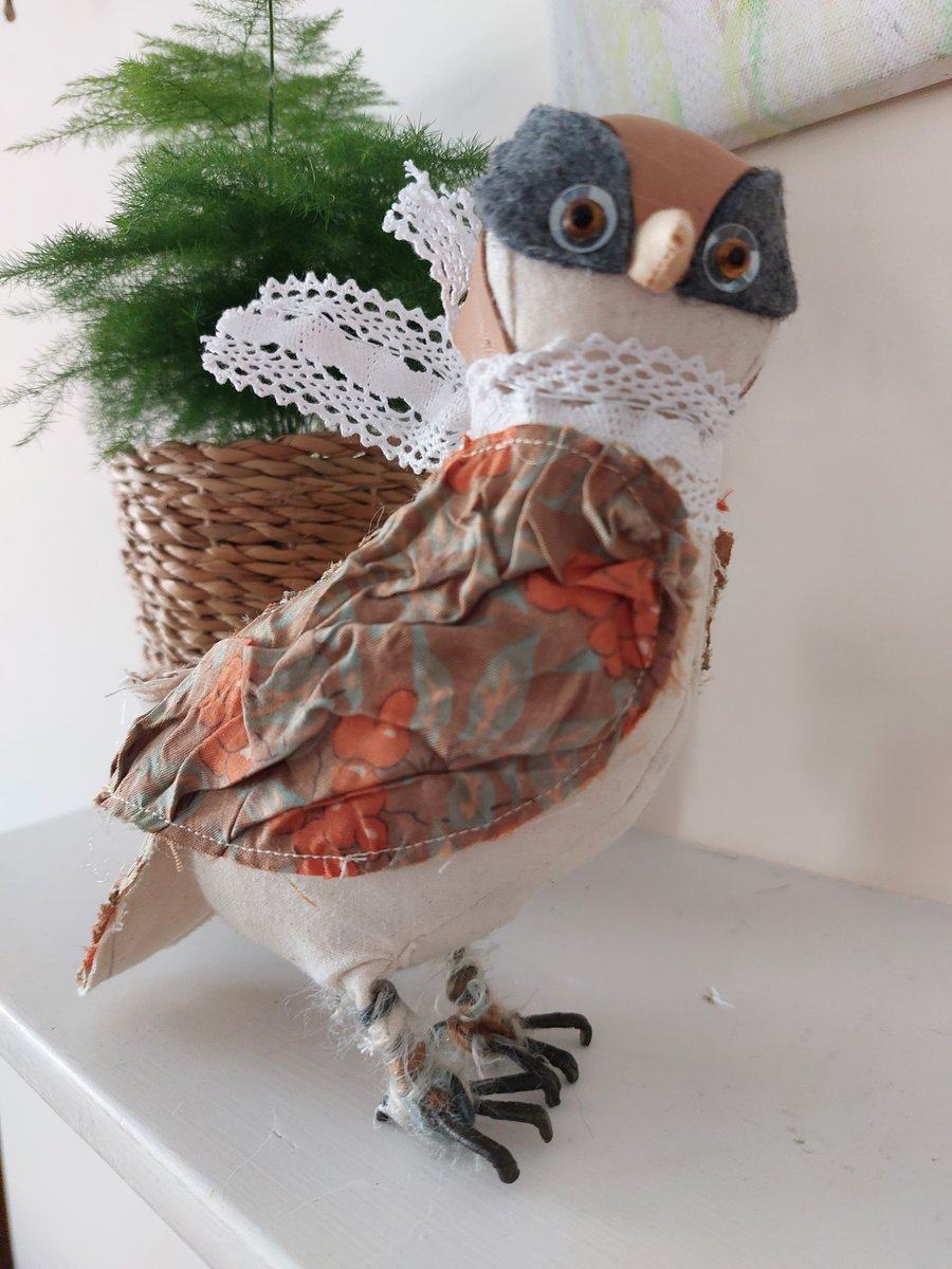 Quirky Kestrel Soft Sculpture Ornament Decoration
