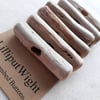 Set of 6 large driftwood toggle buttons with single hole
