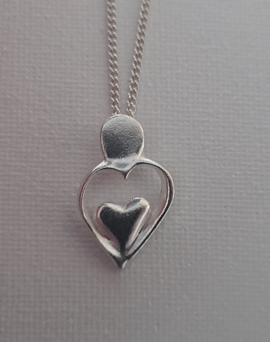 Handmade Eco silver 'You have my heart' pendant