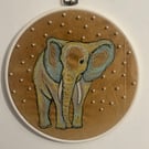 Colourful embroidery elephant 