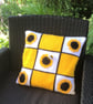 Knitting Pattern for Sunflower Cushion.  Digital Pattern - Image 1