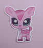  Pink And Brown Cute Toy Deer Stickers - Pack of 2 - Image 4
