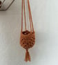 Handmade Crochet Plant Hanger - Rustic Hanging Plant Holder - Boho Home Decor - Image 2