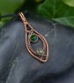 Copper Wire Wrapped Pointed Drop Pendant - Choice of Colours - Image 6