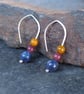 Blue Sodalite and Jasper Bead Drop Earrings, Argentium Silver Earrings - Image 7