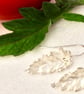 Tomayto Tomato - Silver tomato leaf earrings