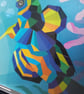 Wall art. Turtle picture made from papercut mosaic. Ref 361 - Image 3