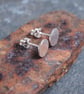 Small disc studs - recycled silver - Image 6
