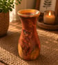 Handturned Elm Burl Budvase with Golden Resin infill. 
