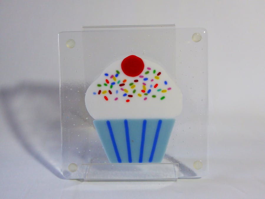 Fused Glass Cupcake pot stand