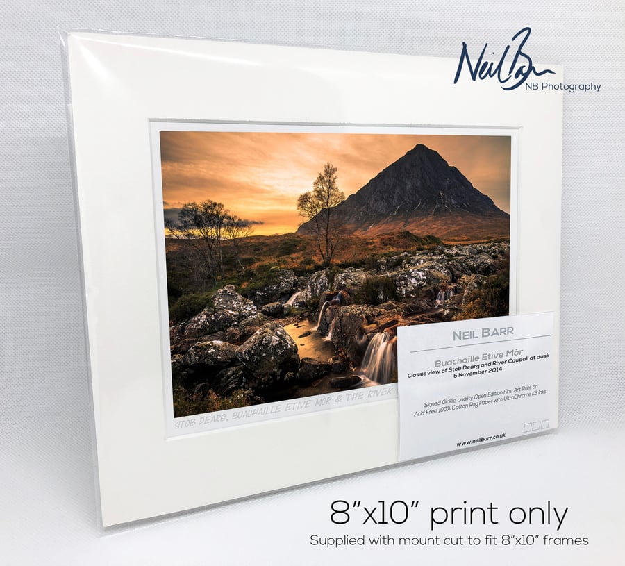 Buachaille Etive Mor (Stob Dearg) Glen Coe - A5 (10" x 8") Unframed Print