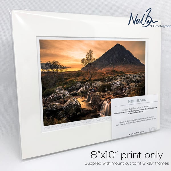 Buachaille Etive Mor (Stob Dearg) Glen Coe - A5 (10" x 8") Unframed Print