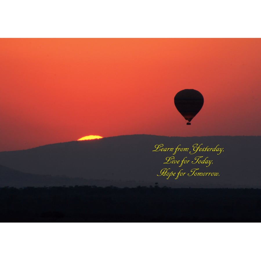 HOT AIR BALLOON SUNSET POSTER - 4