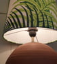 Tall Sanderson's Manila Discovery Fabric covered Lampshade   - Image 3
