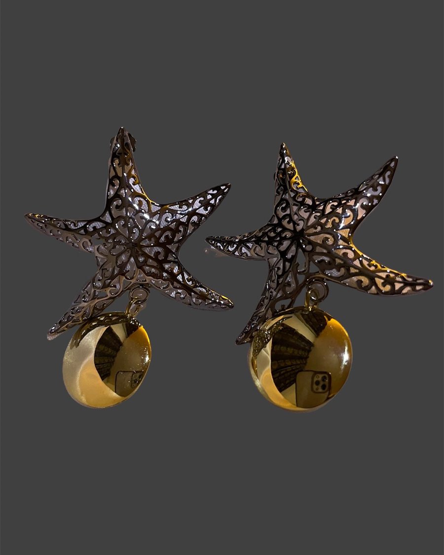 Beautifully designed and hand crafted starfish earring 