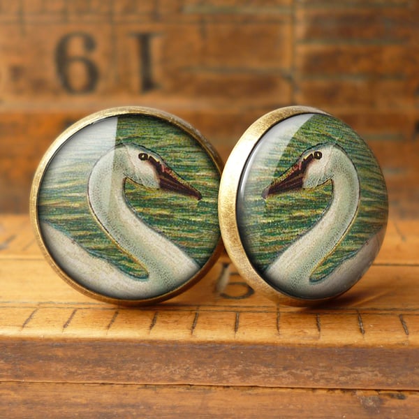 White Swan Cufflinks (TB05)