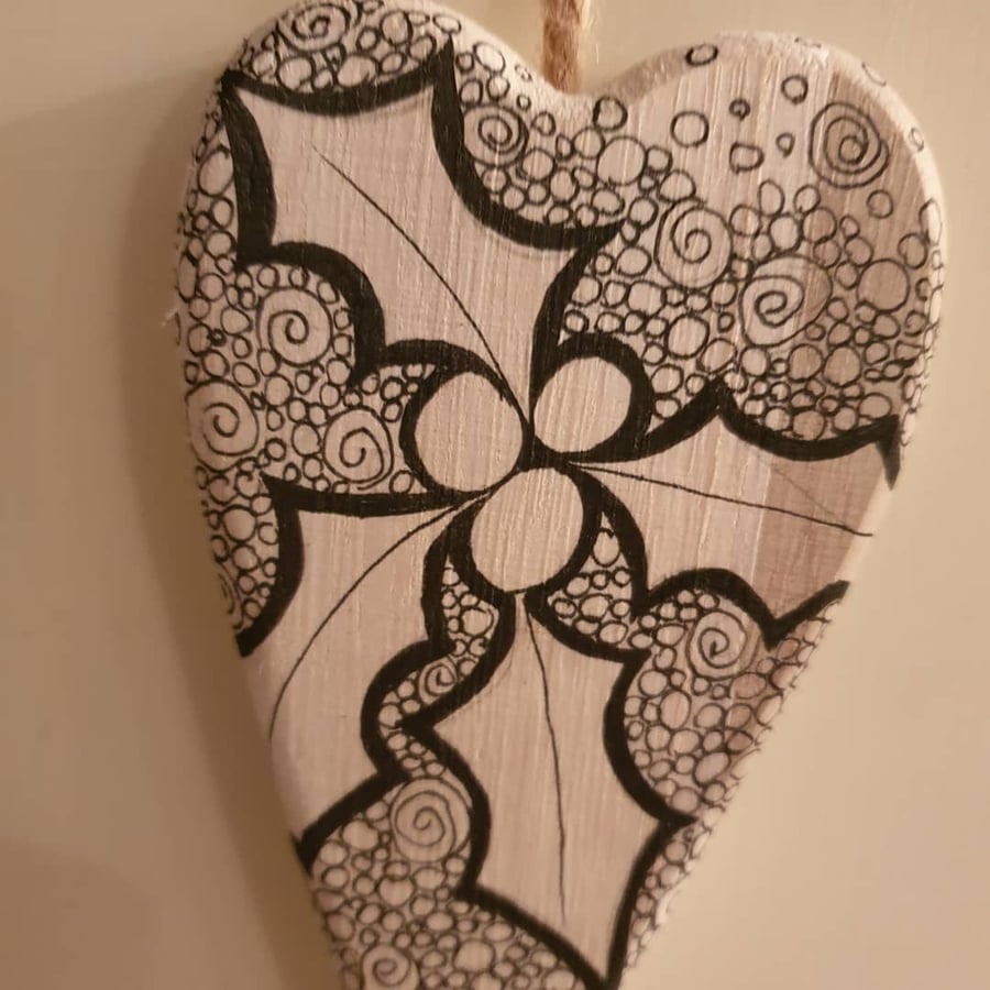 Holly chucky wooden heart