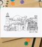 Isle of Man Skyline Greetings Card - Image 1
