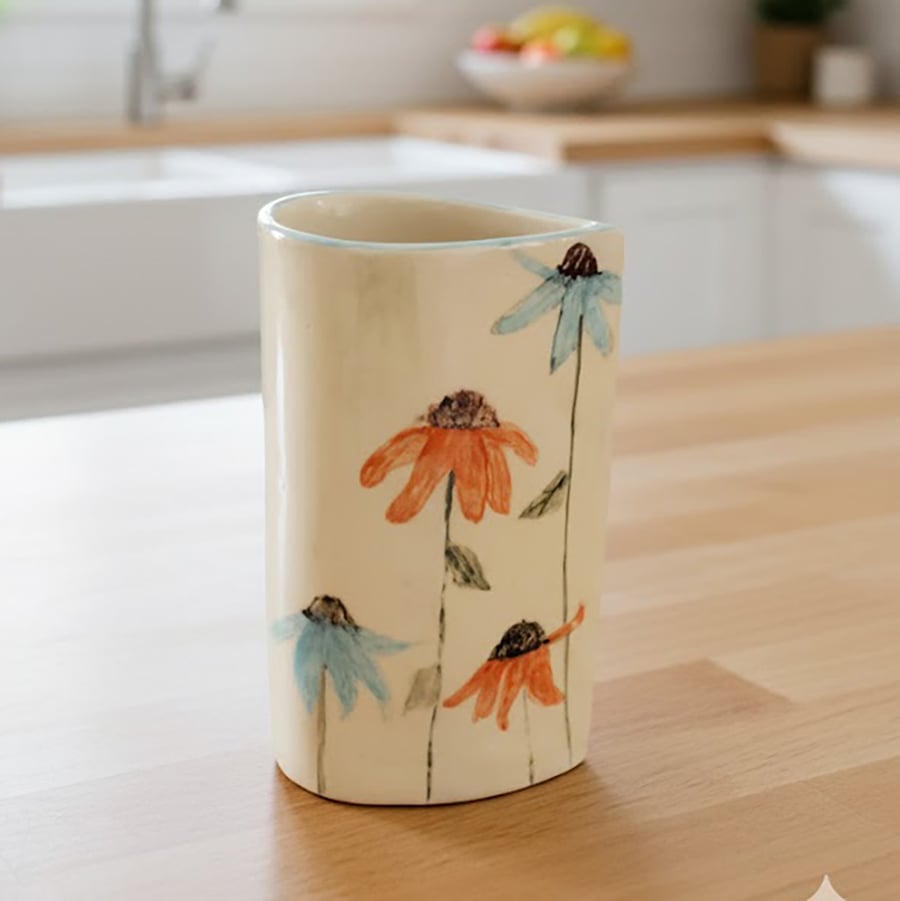 Sunshine Showers Jug or vase -handmade ceramic