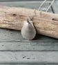 Silver Scallop Shell Necklace – Recycled Fine Silver Small Pendant - Image 4